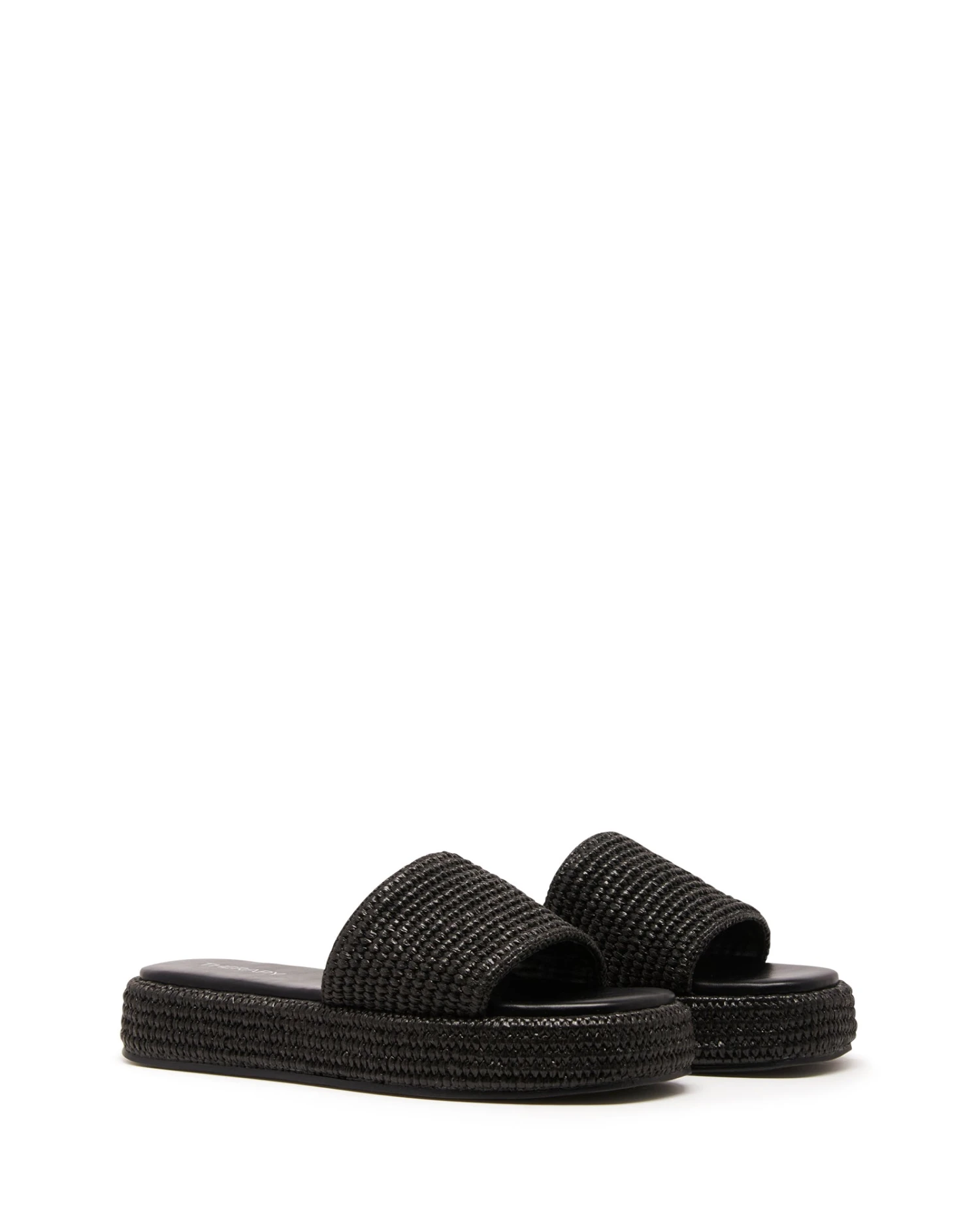 Retro Flatform Sandal Black Raffia 4 Retro Flatform Sandal Black Raffia - Image 2