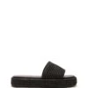 Retro Flatform Sandal Black Raffia 1 Retro Flatform Sandal Black Raffia -THERAPY SHOES RETRO BLACK RAFFIA SIDE