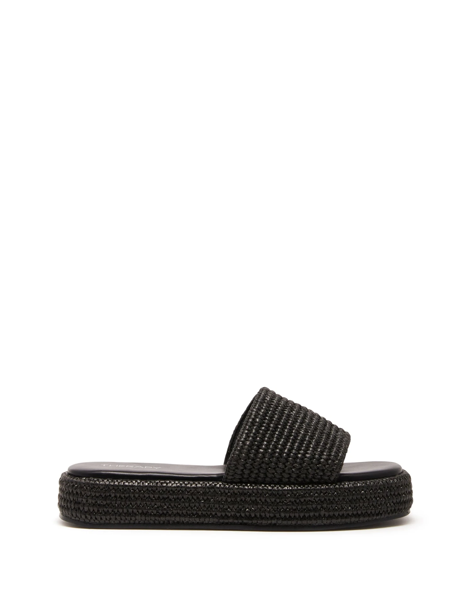 Retro Flatform Sandal Black Raffia 3 Retro Flatform Sandal Black Raffia