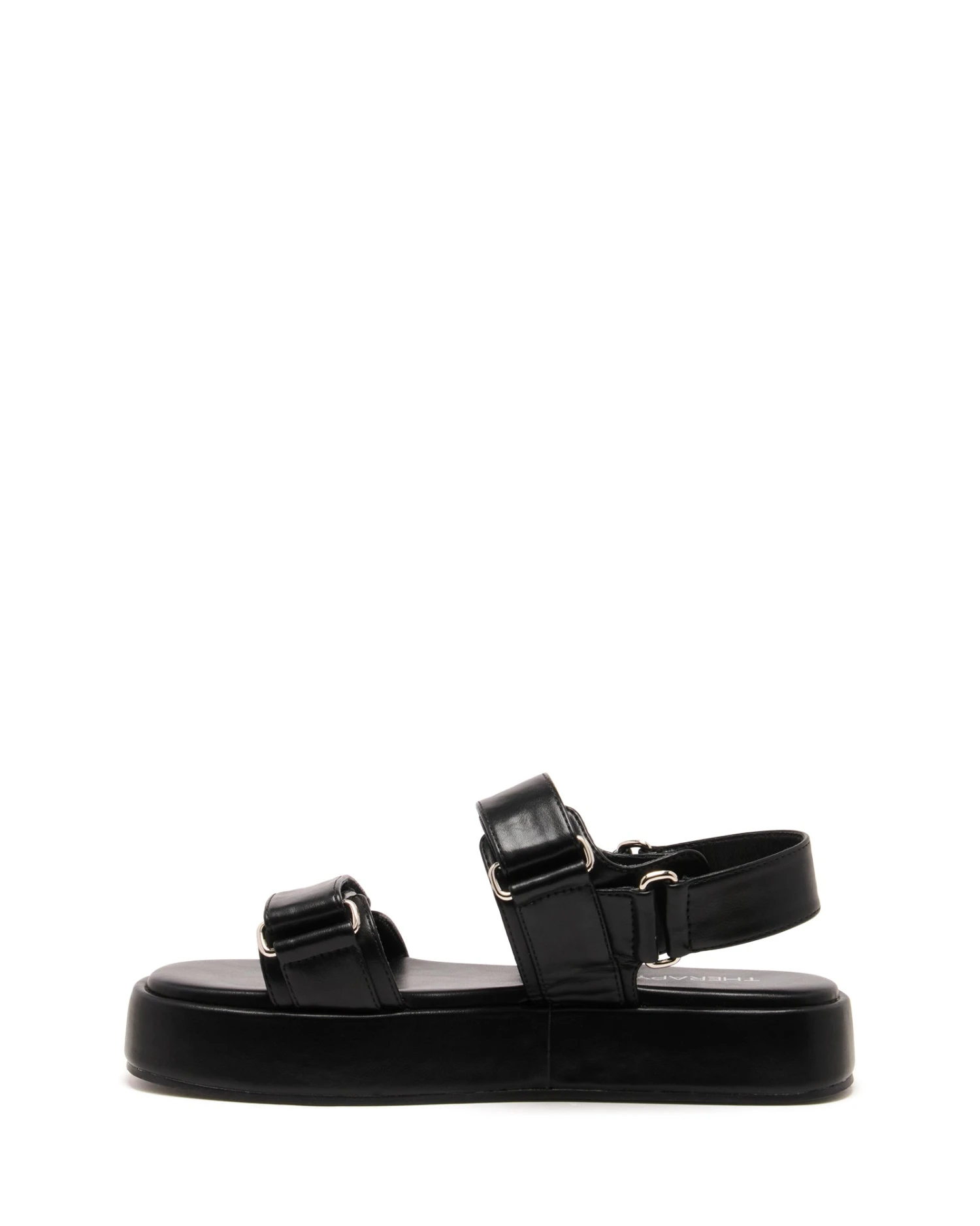 Revive Flatform Sandal Black Smooth 6 Revive Flatform Sandal Black Smooth - Image 4