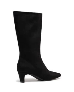 Rhome Tall Boot Black Suede 10 Rhome Tall Boot Black Suede -THERAPY SHOES RHOME BLACKMICROSUEDE BACKANGLE