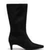 Rhome Tall Boot Black Suede -THERAPY SHOES RHOME BLACKMICROSUEDE SIDE
