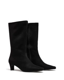 Rhome Tall Boot Black Suede 9 Rhome Tall Boot Black Suede -THERAPY SHOES RHOME BLACKMICROSUEDE TOEANGLE