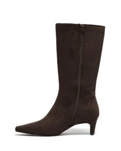 Rhome Tall Boot Chocolate Suede -THERAPY SHOES RHOME CHOCOLATEMICROSUEDE SIDE2 INTERIOR