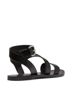 Rimes Black Croc *FINAL SALE* -THERAPY SHOES RIMES BLACK CROC BACK ANGLE