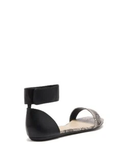 Rosebud Black/White Snake *FINAL SALE* -THERAPY SHOES ROSEBUDBLACKWHITE BACKANGLE