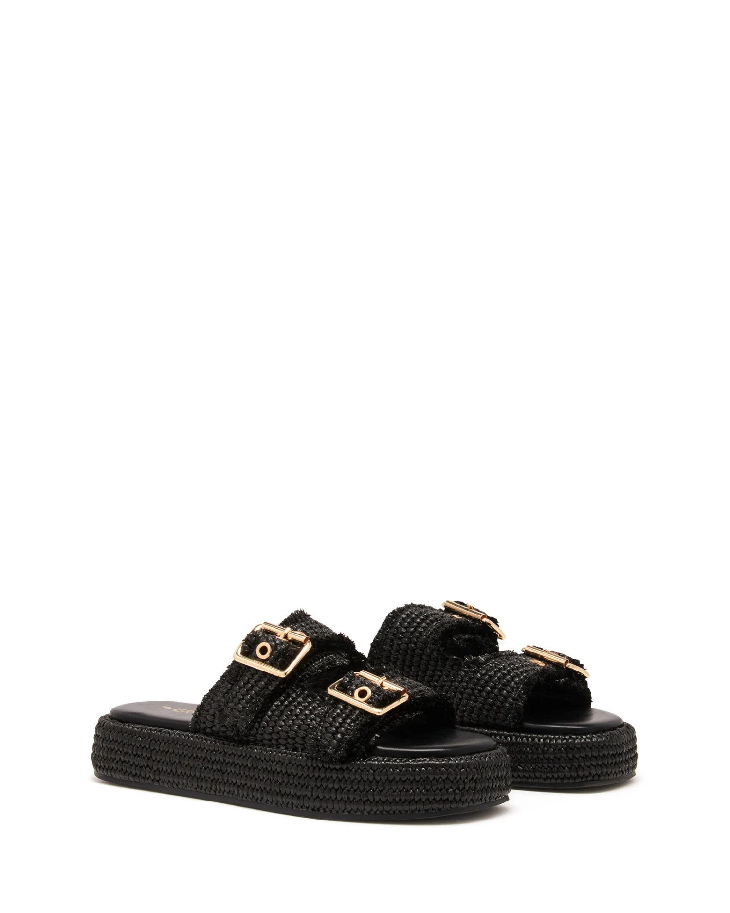 Rustic Flatform Sandal Black Raffia 5 Rustic Flatform Sandal Black Raffia - Image 3
