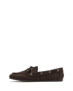 Sailor Boat Shoes Chocolate Microsuede 9 Sailor Boat Shoes Chocolate Microsuede -THERAPY SHOES SAILOR CHOCOLATEMICROSUEDE SIDE2 INTERIOR