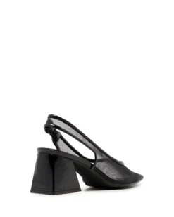 Saint Mesh Slingback Black 8 Saint Mesh Slingback Black -THERAPY SHOES SAINT BLACKPATENT BACK