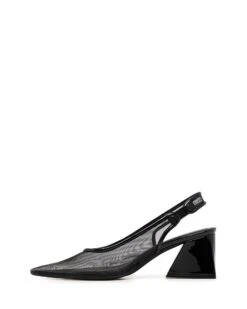 Saint Mesh Slingback Black 9 Saint Mesh Slingback Black -THERAPY SHOES SAINT BLACKPATENT SIDE2