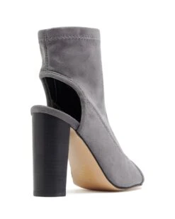 Selma Grey Stretch Faux Suede *FINAL SALE* -THERAPY SHOES SELMA GREYSTRETCHMICROSUEDE BACKANGLE