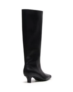 Spicy Tall Boot Black 8 Spicy Tall Boot Black -THERAPY SHOES SPICY BLACK PU BACK ANGLE
