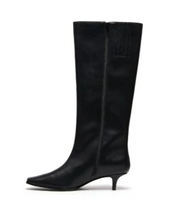 Spicy Tall Boot Black 9 Spicy Tall Boot Black -THERAPY SHOES SPICY BLACK PU SIDE2 INTERIOR