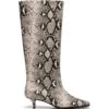 Spicy Tall Boot Black/White Snake -THERAPY SHOES SPICY BLACK WHITE SNAKE PU SIDE