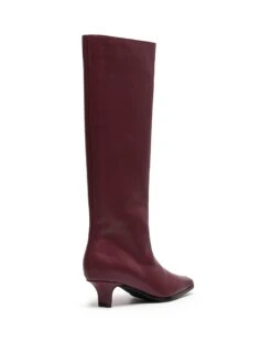 Spicy Tall Boot Bordeaux 10 Spicy Tall Boot Bordeaux -THERAPY SHOES SPICY BORDEAUX SMOOTH PU BACK ANGLE