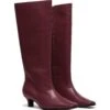 Spicy Tall Boot Bordeaux 2 Spicy Tall Boot Bordeaux -THERAPY SHOES SPICY BORDEAUX SMOOTH PU TOE ANGLE