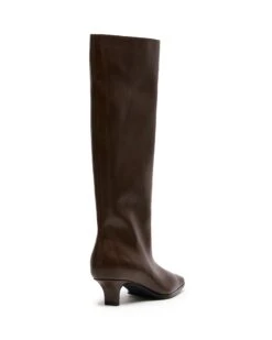 Spicy Tall Boot Chocolate 10 Spicy Tall Boot Chocolate -THERAPY SHOES SPICY CHOCOLATE PU BACK ANGLE