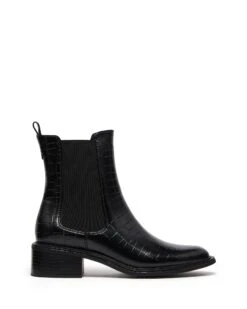 Stable Ankle Boot Black Croc