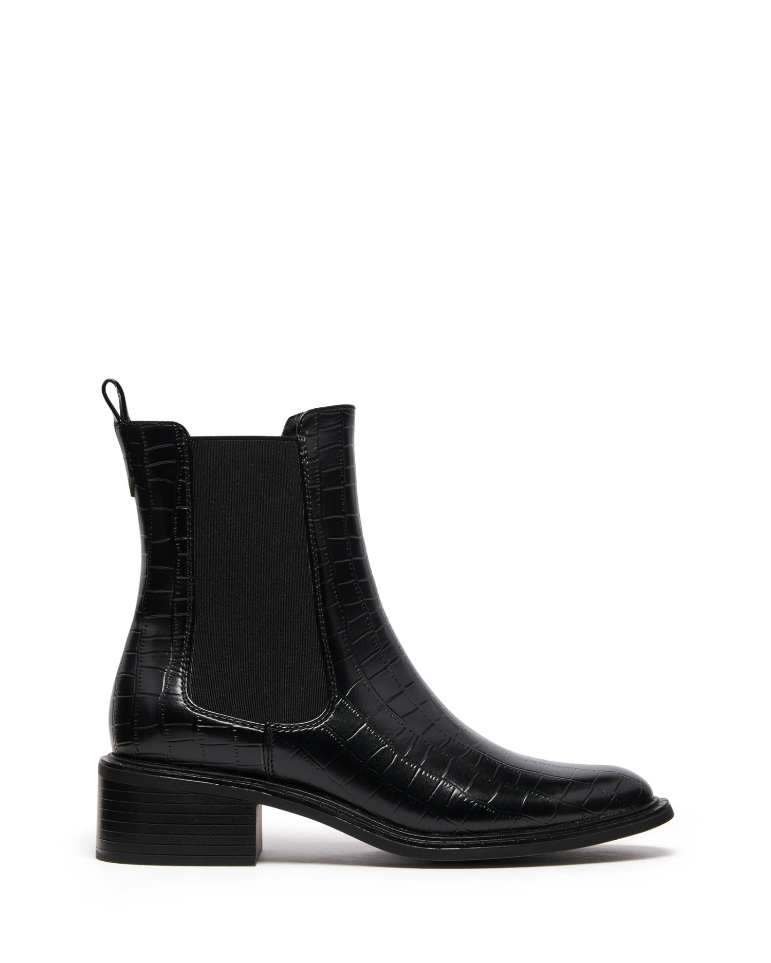 Stable Ankle Boot Black Croc 3 Stable Ankle Boot Black Croc