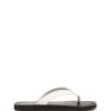 Undone Thong Sandal White 1 Undone Thong Sandal White -THERAPY SHOES UNDONE WHITE TEXTURED PU SIDE