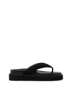 Vacay Thong Sandal Black Lycra