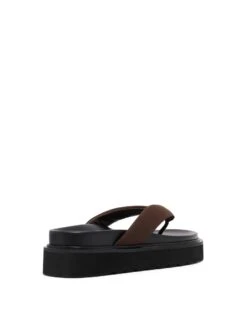 Vacay Thong Sandal Chocolate Lycra -THERAPY SHOES VACAY CHOCOLATE BACKANGLE