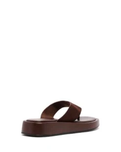 Veda Thong Sandal Chocolate Suede -THERAPY SHOES VEDA CHOCOLATE BACKANGLE