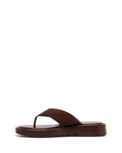 Veda Thong Sandal Chocolate Suede -THERAPY SHOES VEDA CHOCOLATE SIDE2 INTERIOR