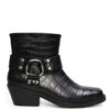 Velez Black Croc *FINAL SALE* 1 Velez Black Croc *FINAL SALE* -THERAPY SHOES VELEZ SOLE 0183 BLACK CROC EMBOSSED NON LEATHER SIDE
