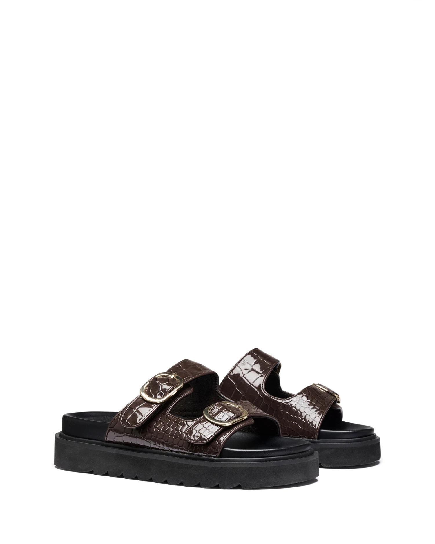 Venom Chocolate Patent Croc 5 Venom Chocolate Patent Croc - Image 3