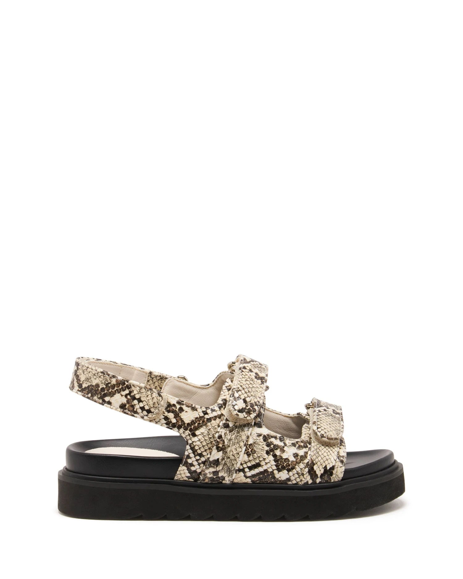 Veto Platform Sandal White/Black Snake 3 Veto Platform Sandal White/Black Snake