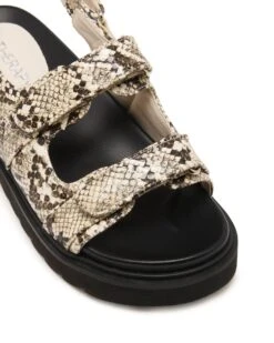 Veto Platform Sandal White/Black Snake 8 Veto Platform Sandal White/Black Snake -THERAPY SHOES VETO WHITE BLACK SNAKE PU TOE