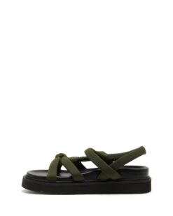 Vibez Sandal Khaki -THERAPY SHOES VIBEZ KHAKI LYCRA SIDE2