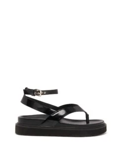 Visa Sandal Black Patent