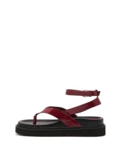 Visa Sandal Bordeaux Patent -THERAPY SHOES VISA BORDEAUX PATENT PU SIDE2