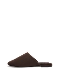 Weston Slide Mule Chocolate Suede 9 Weston Slide Mule Chocolate Suede -THERAPY SHOES WESTON CHOCOLATEMICROSUEDE SIDE2 INTERIOR