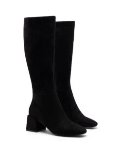 Wolf Tall Boot Black Suede 9 Wolf Tall Boot Black Suede -THERAPY SHOES WOLF BLACK FAUX SUEDE PAIR