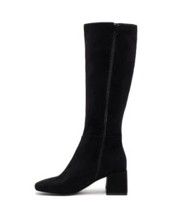 Wolf Tall Boot Black Suede 11 Wolf Tall Boot Black Suede -THERAPY SHOES WOLF BLACK FAUX SUEDE SIDE2