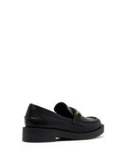 Wonder Loafer Black -THERAPY SHOES WONDER BLACK SMOOTH PU BACK ANGLE