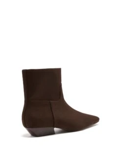 Xanthe Ankle Boot Chocolate Suede 10 Xanthe Ankle Boot Chocolate Suede -THERAPY SHOES XANTHE CHCOLATEFAUXSUEDE BACKANGLE