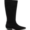 Xavier Tall Boot Black Suede -THERAPY SHOES XAVIER BLACK FAUX SUEDE SIDE