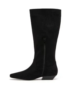Xavier Tall Boot Black Suede -THERAPY SHOES XAVIER BLACK FAUX SUEDE SIDE2 INTERIOR
