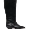 Xavier Tall Boot Black 2 Xavier Tall Boot Black -THERAPY SHOES XAVIER BLACK SMOOTH PU SIDE