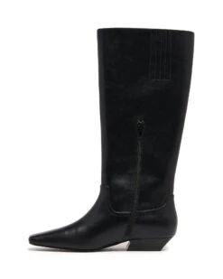 Xavier Tall Boot Black -THERAPY SHOES XAVIER BLACK SMOOTH PU SIDE2 INTERIOR
